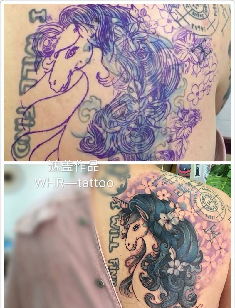 遮盖作业纹身图片