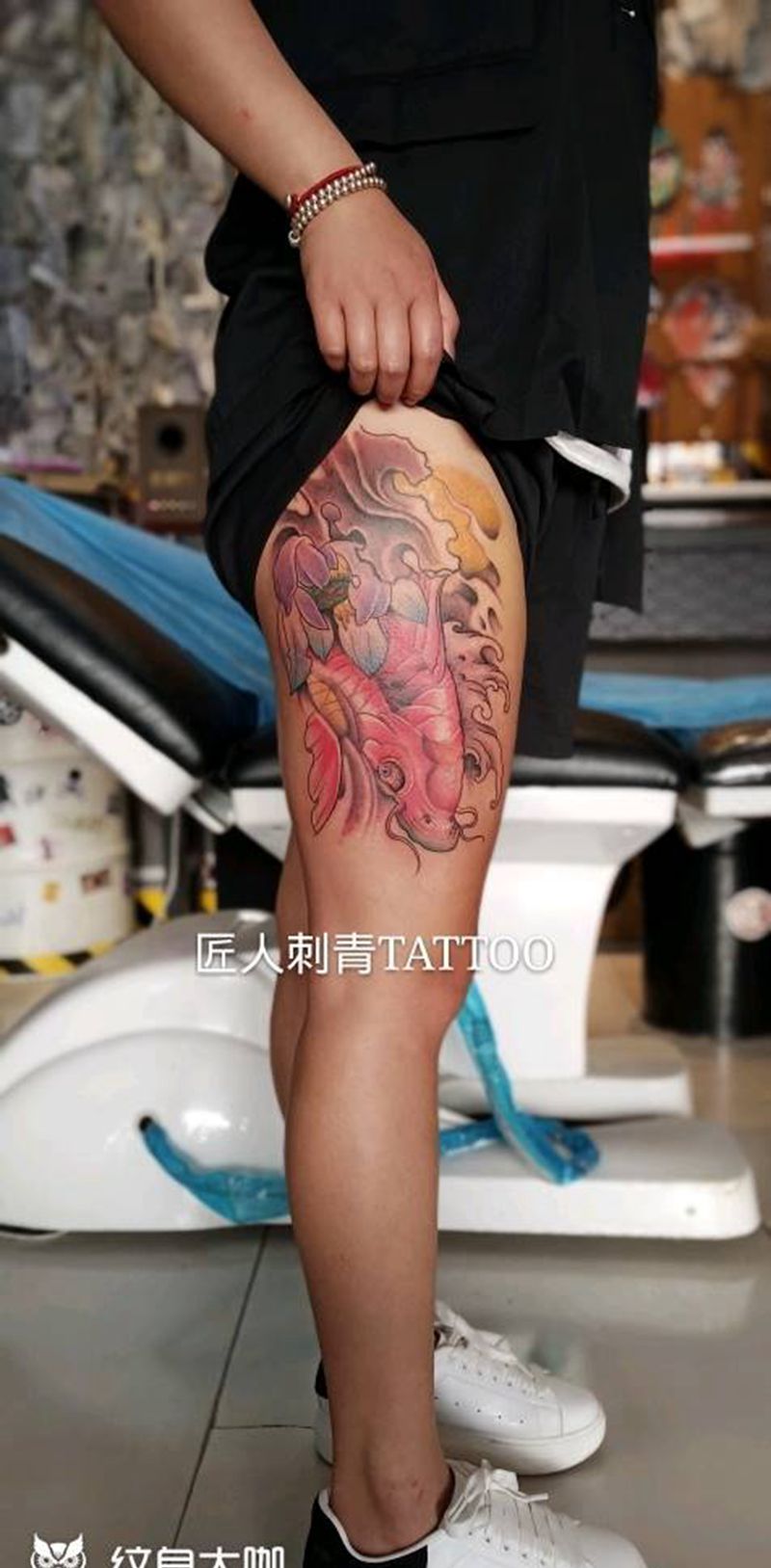 匠人刺青纹身图片_腿部纹身图案