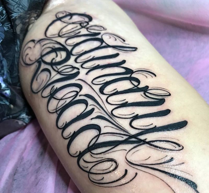 沄刺青纹身图片_成品手臂欧美字符原创纹身图案