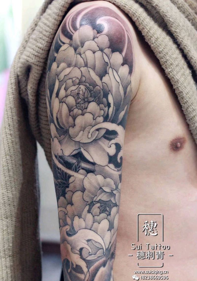 花臂纹身图片_手臂新传统纹身图案