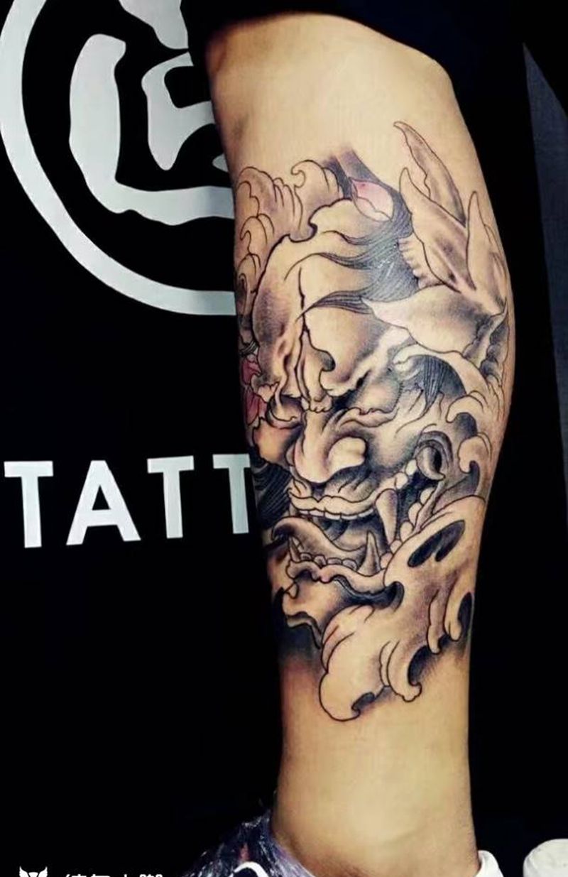 匠人刺青纹身图片_腿部纹身图案