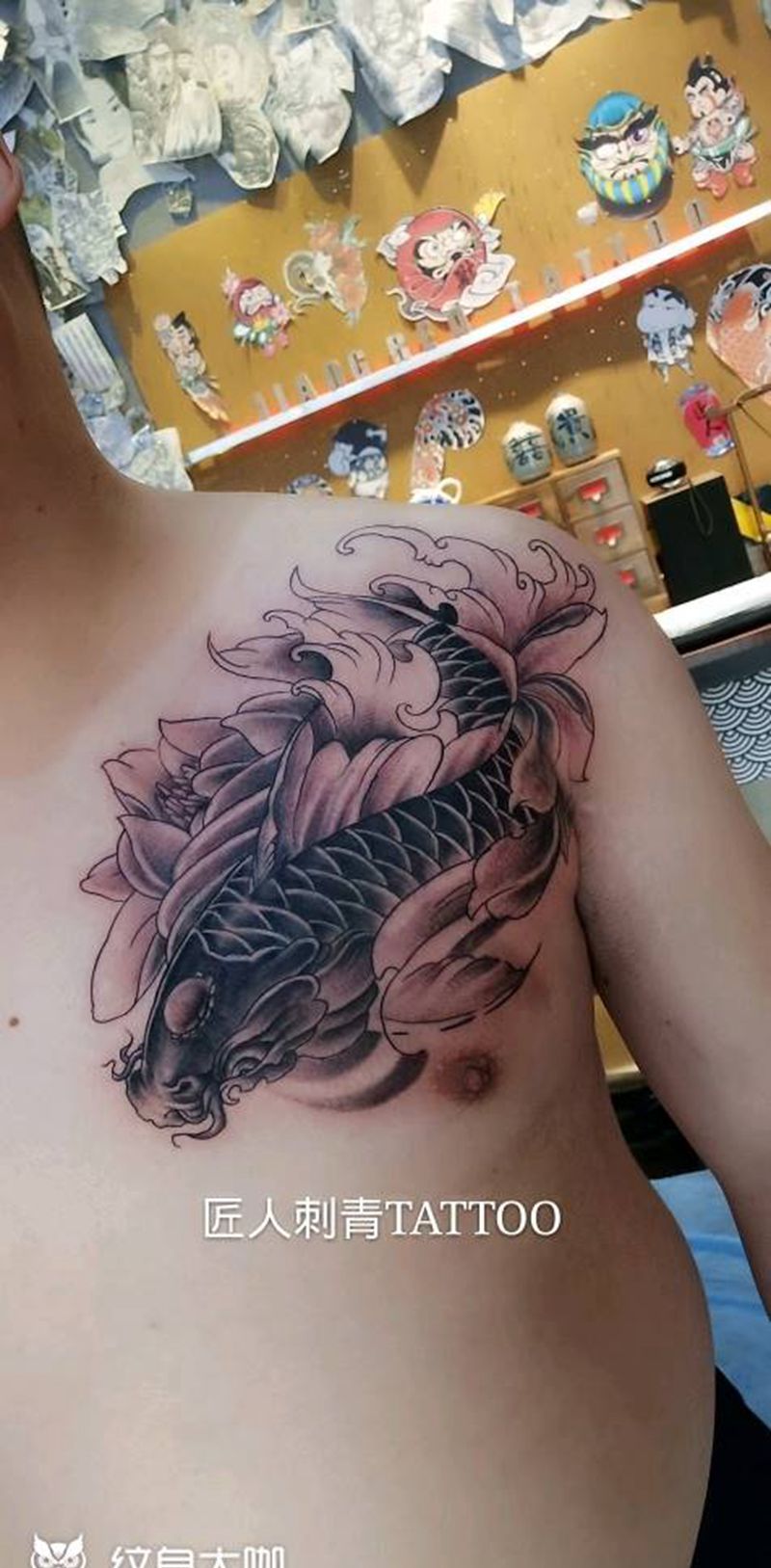 匠人刺青纹身图片_胸部纹身图案