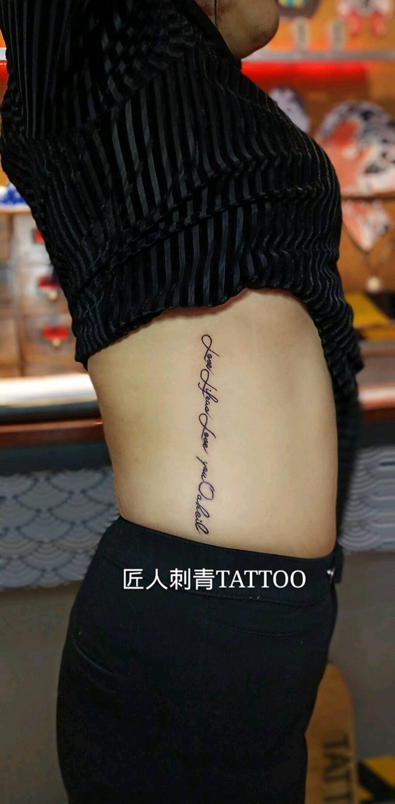 匠人刺青纹身图片_腰部纹身图案
