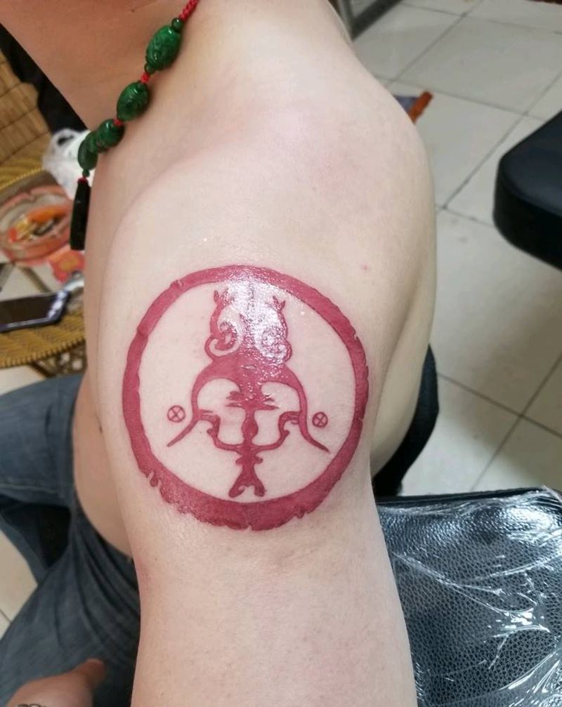 大臂猴图腾纹身图片