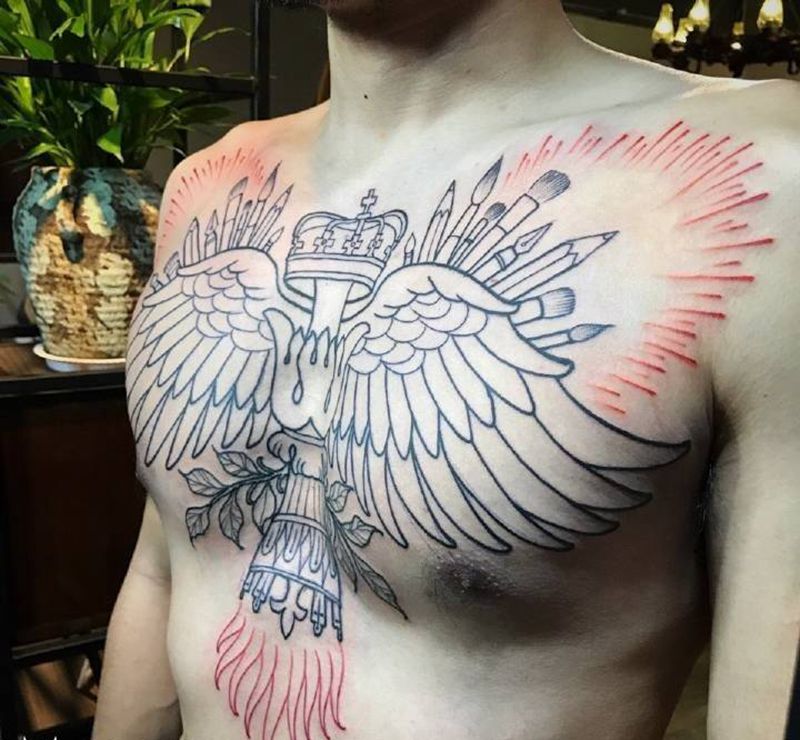 未完成纹身图片