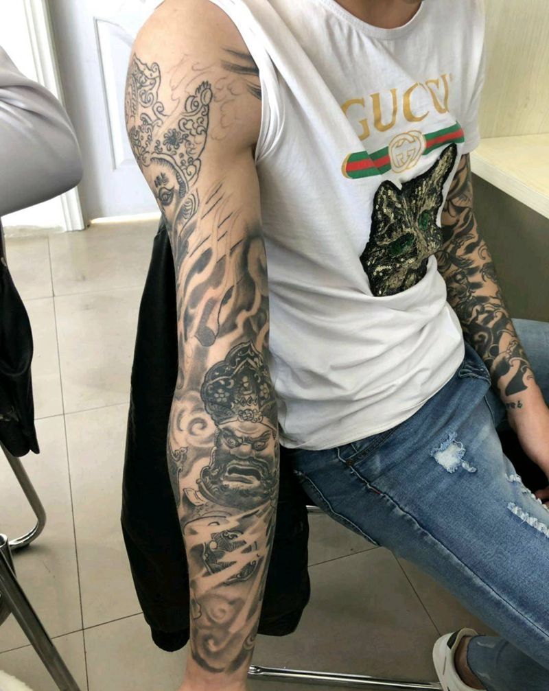 花臂反馈图(未完)纹身图片