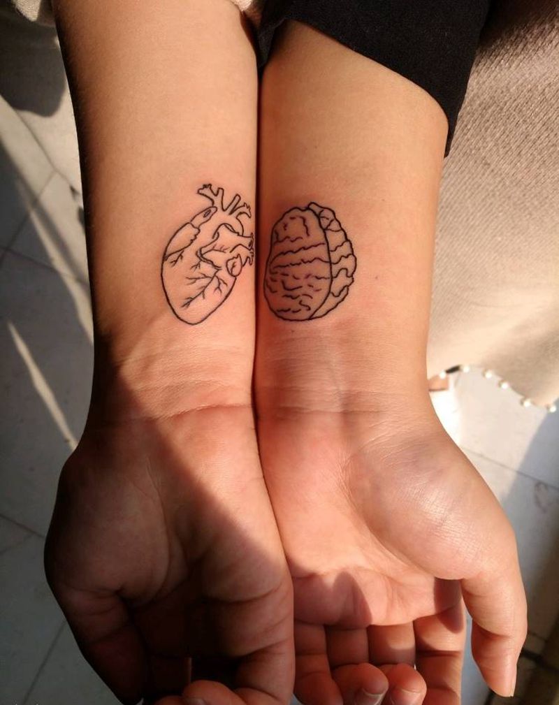 心脏大脑纹身图片
