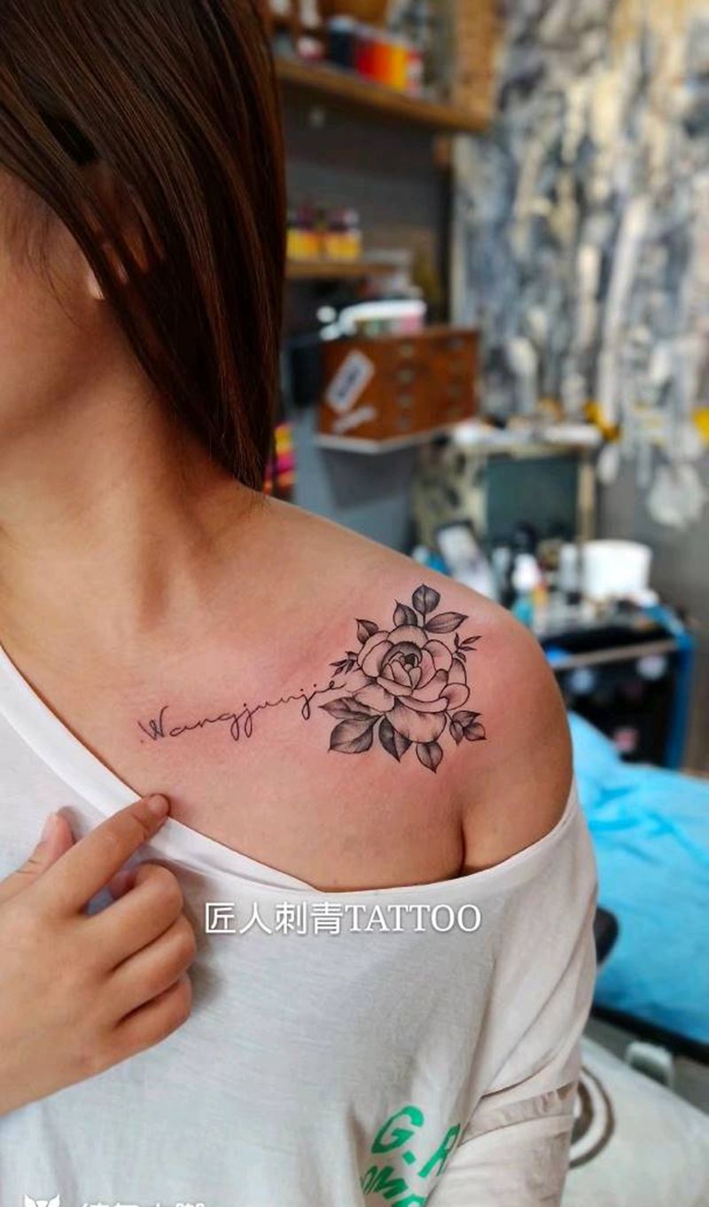 匠人刺青纹身图片_肩部纹身图案