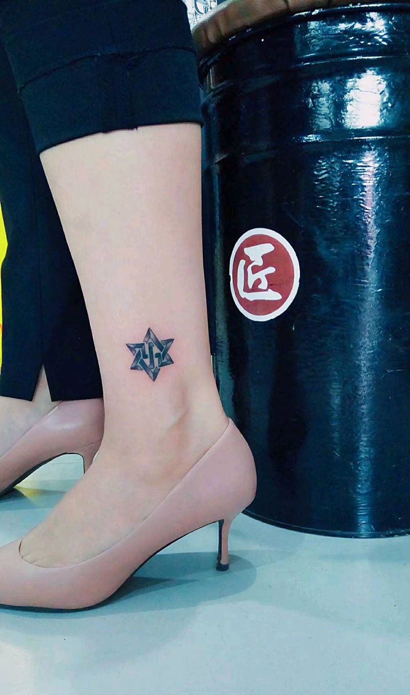 匠人刺青纹身图片_腿部纹身图案