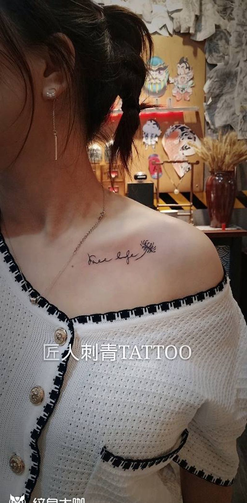 匠人刺青纹身图片_肩部纹身图案