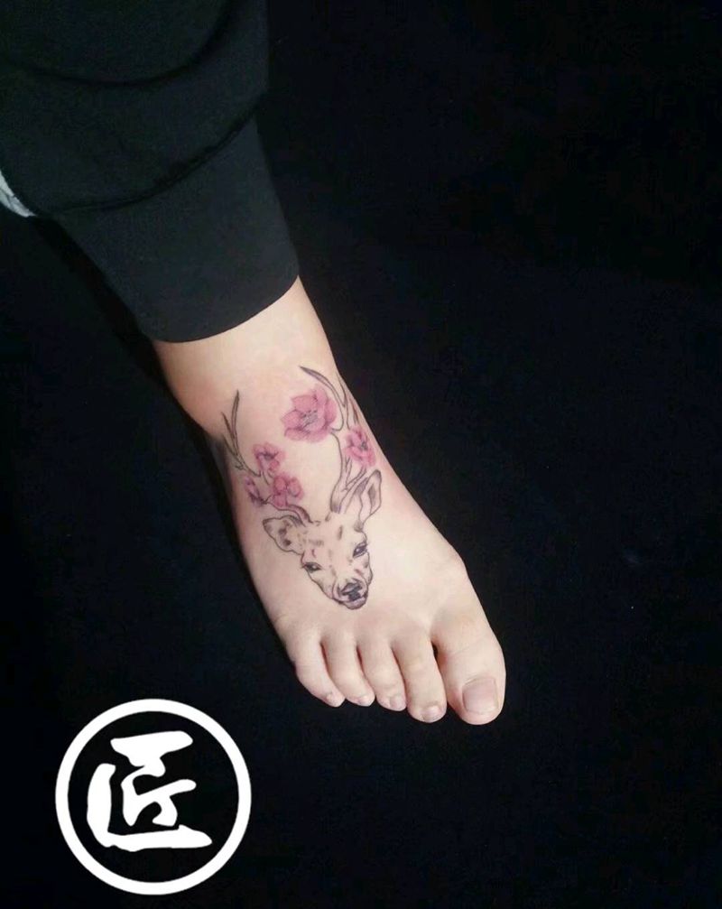 匠人刺青纹身图片_脚部纹身图案