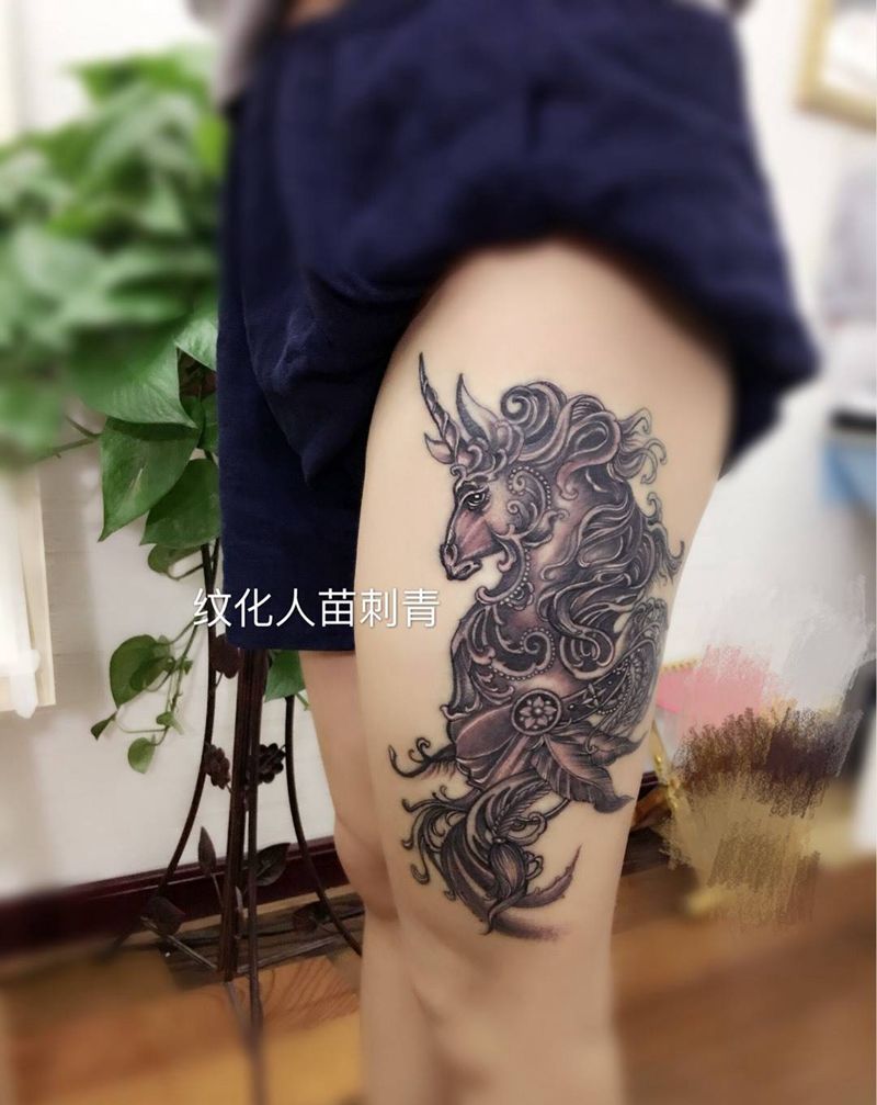 独角兽纹身图片