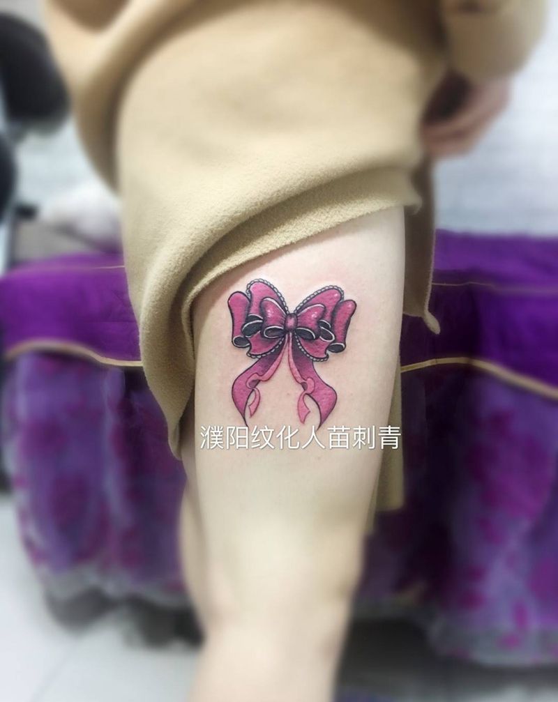 蝴蝶结纹身图片