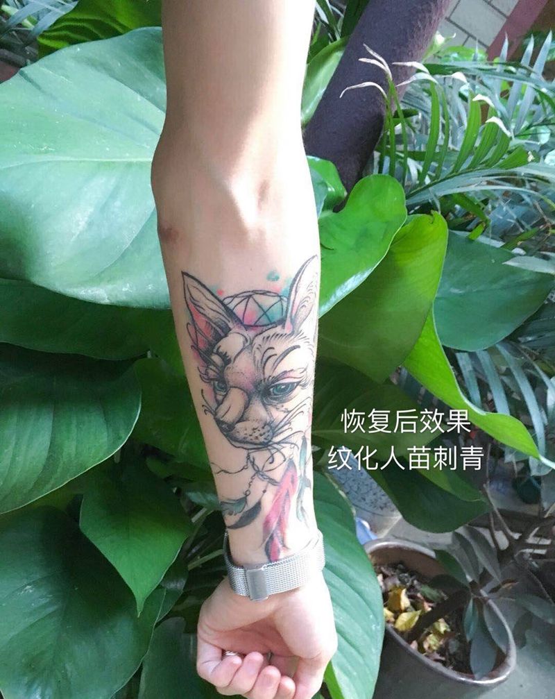 恢复后效果纹身图片