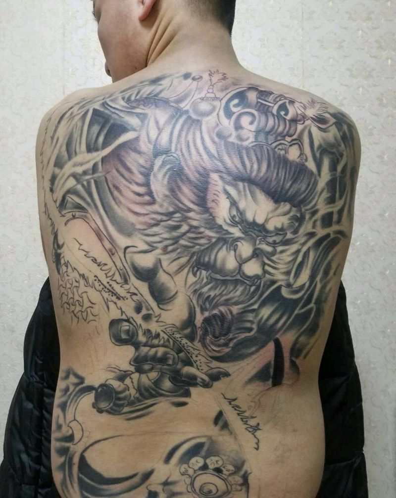 齐天大圣(满背未完)纹身图片
