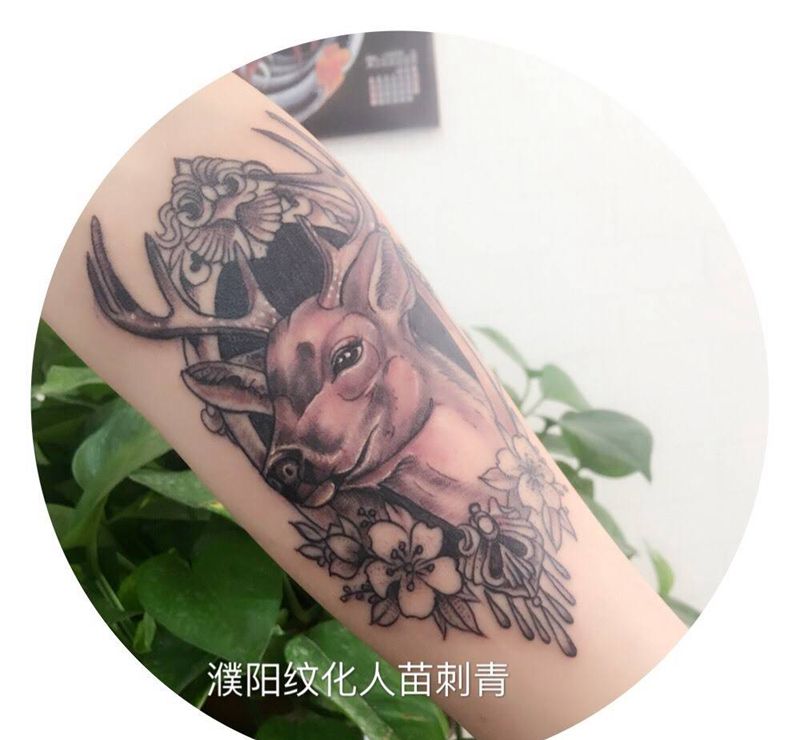 鹿纹身图片