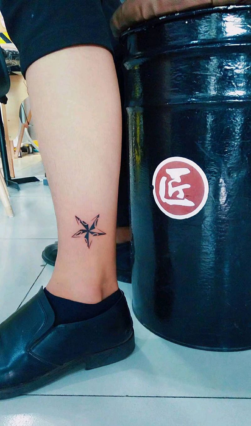 匠人刺青纹身图片_腿部纹身图案