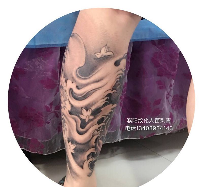 包小腿纹身图片