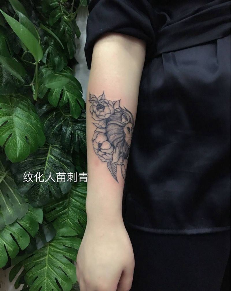 小狮子纹身图片