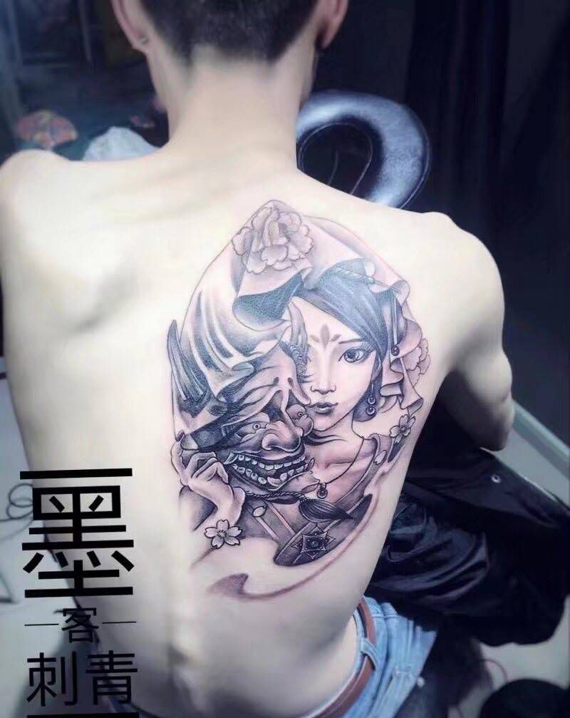 艺妓纹身图片