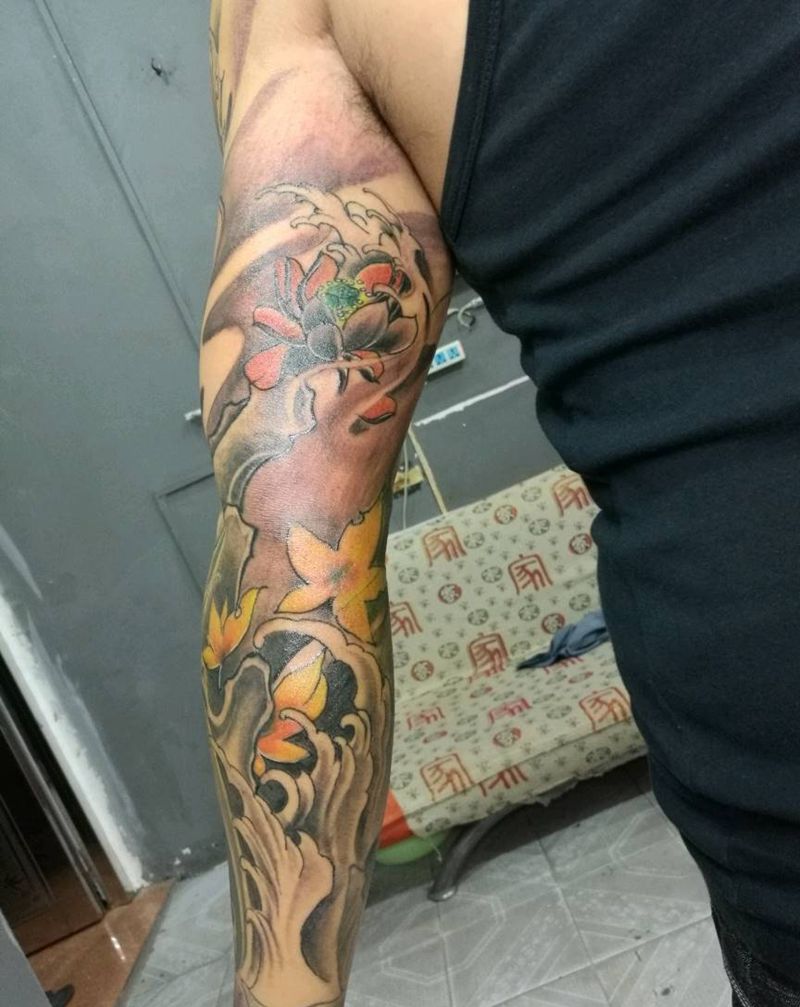 花臂完成纹身图片