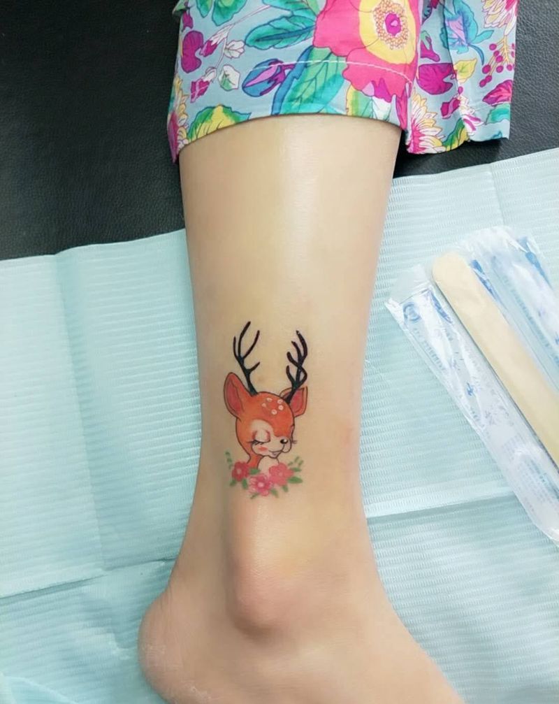 又一只麋鹿纹身图片