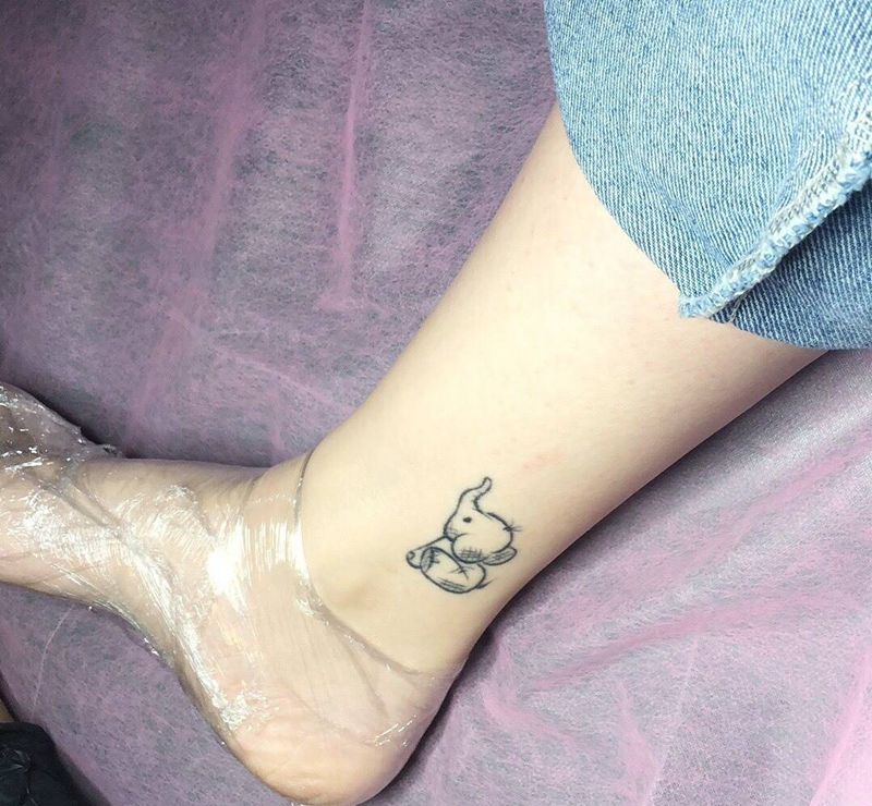 小象修改前后纹身图片