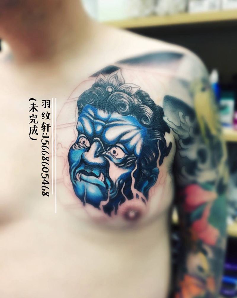 本命佛不动明王纹身图片