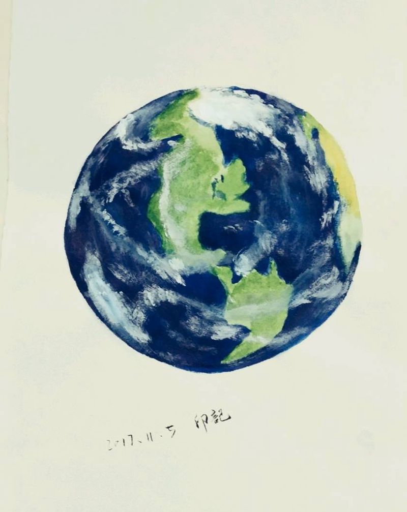 地球手稿纹身图片