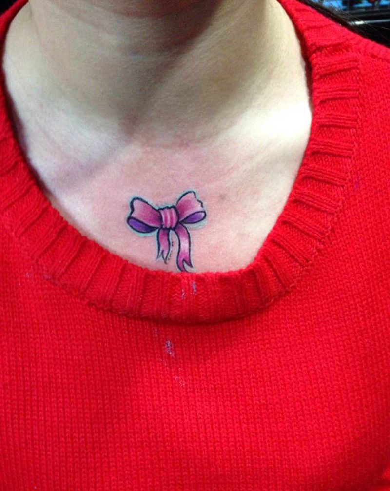 蝴蝶结纹身图片