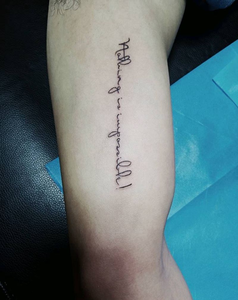 没有什么不可能，字母纹身图片