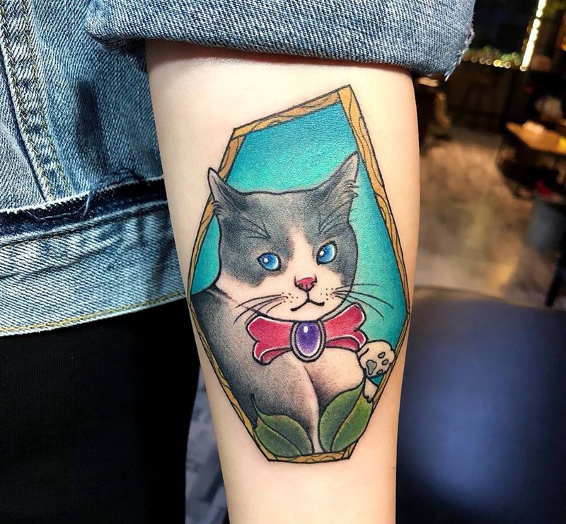 猫咪纹身图片