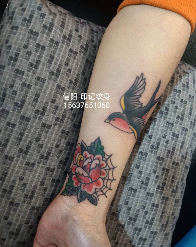 oldschool遮盖纹身纹身图片_手臂纹身图案