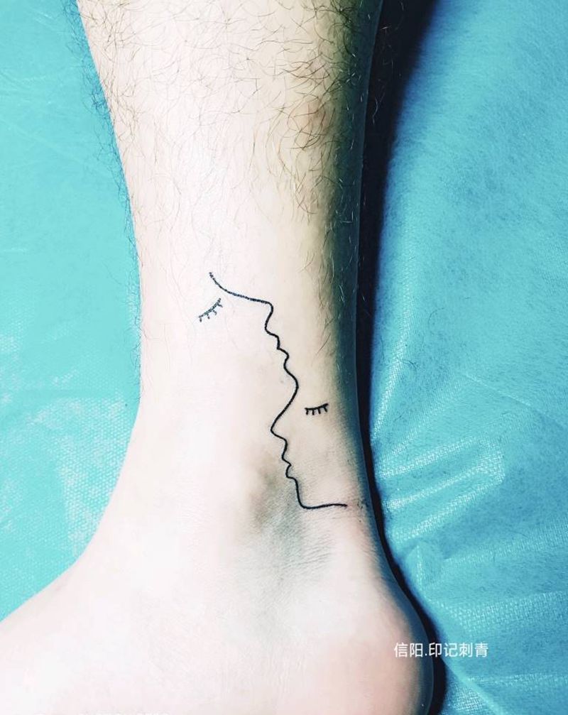 脚踝小文身纹身图片