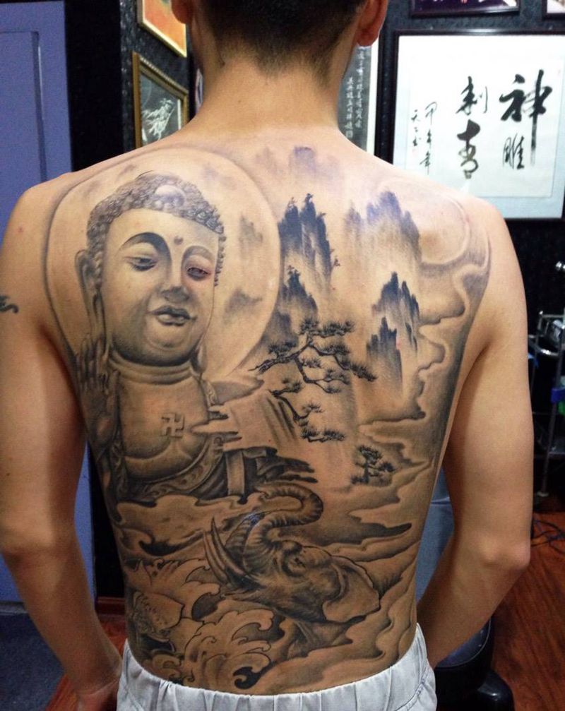 佛纹身图片