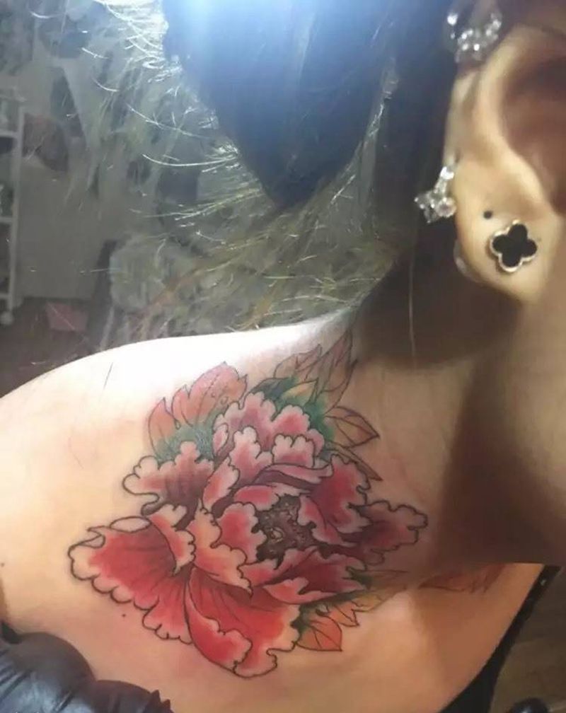 国花牡丹纹身图片