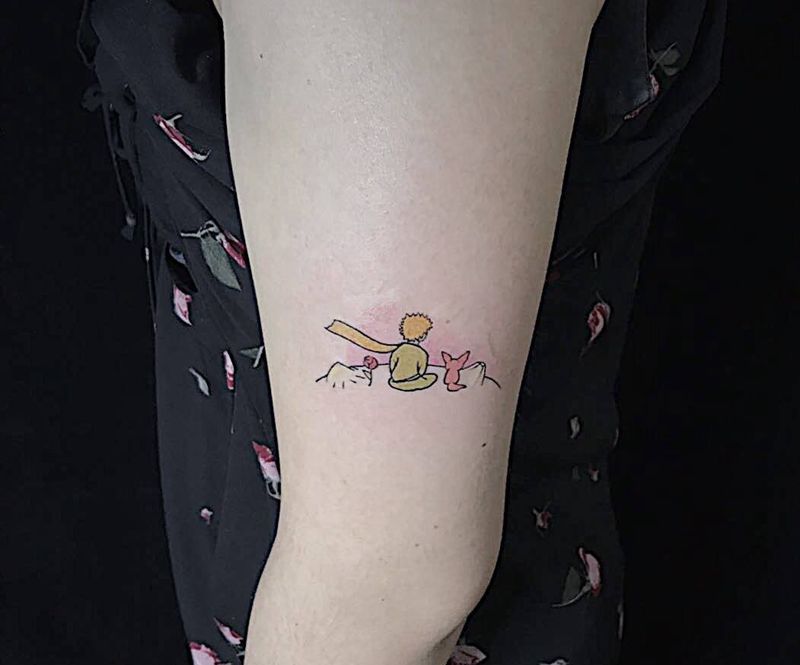 小王子纹身图片_手臂纹身图案