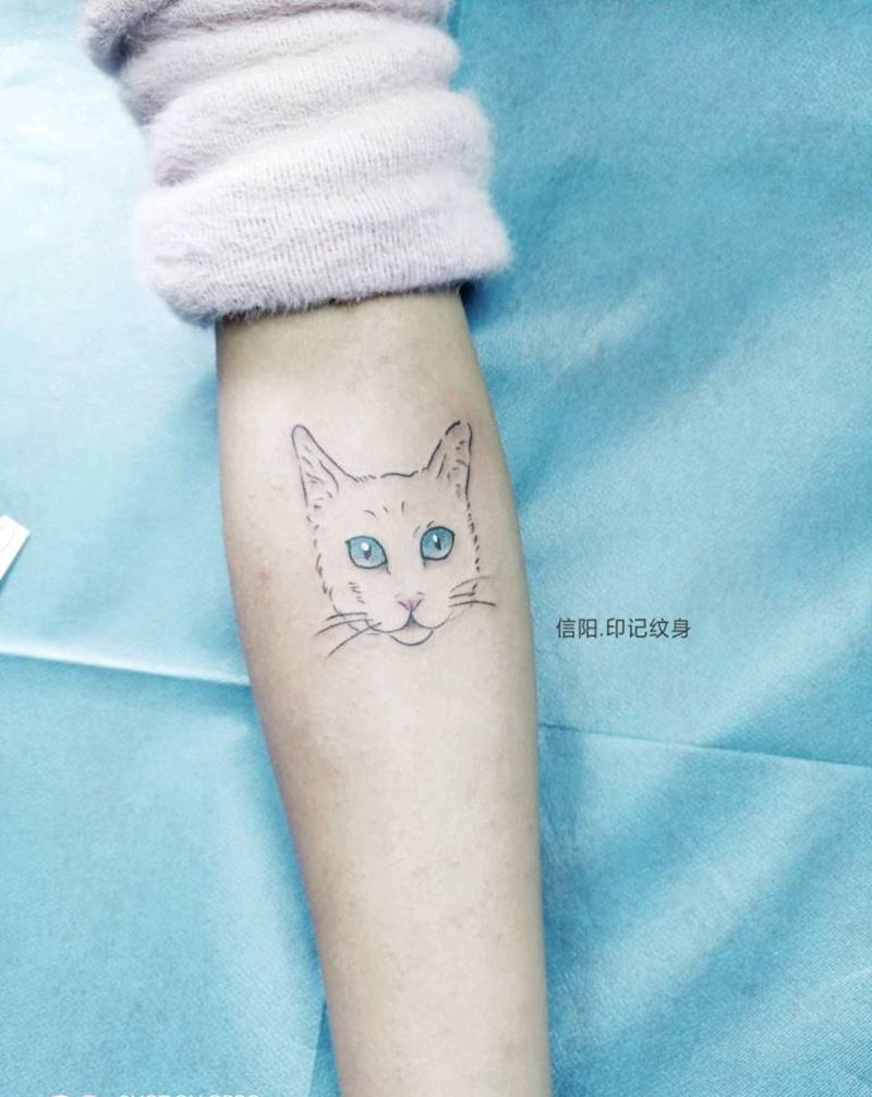 猫纹身图片