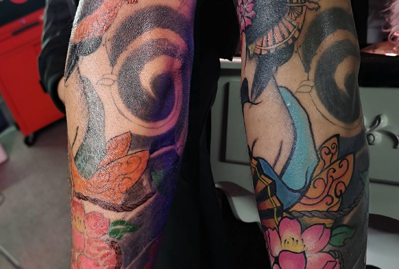 艺妓修改纹身图片_手臂手部纹身图案