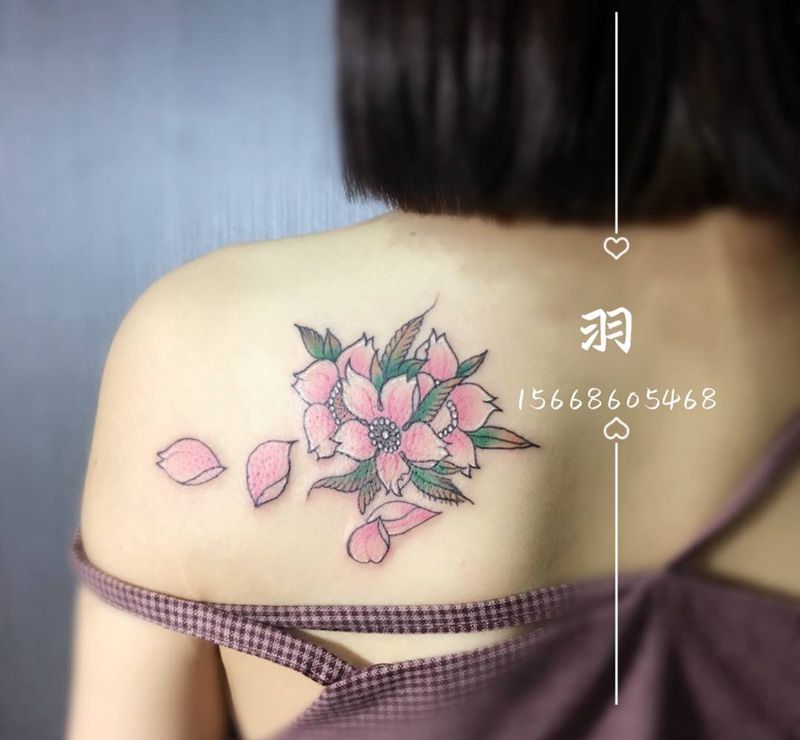 樱花纹身图片