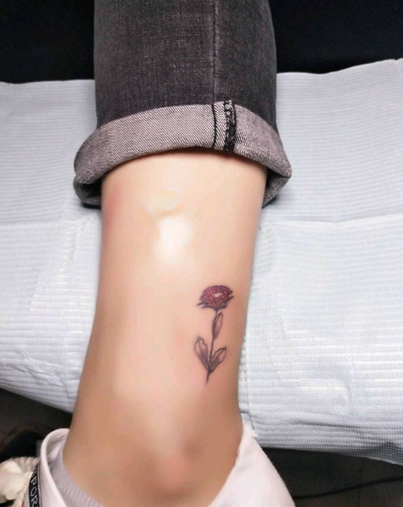 小红花纹身图片