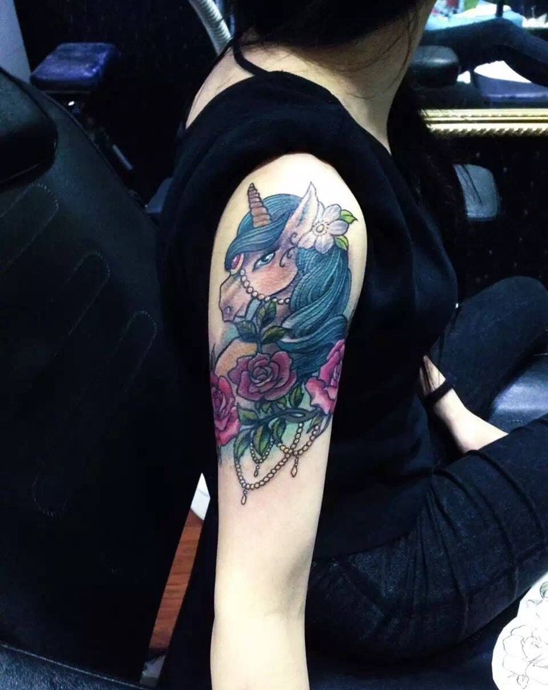 独角兽纹身图片