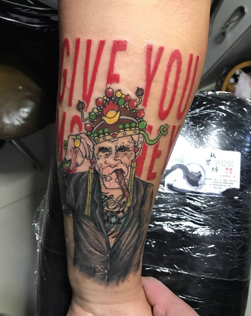 富态老头纹身图片