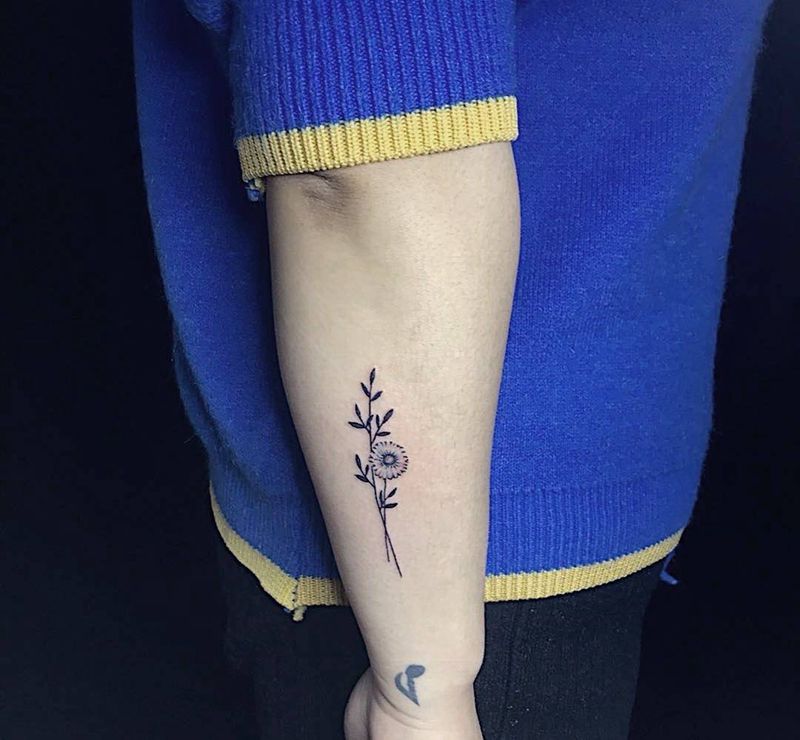 花纹身图片_手臂纹身图案