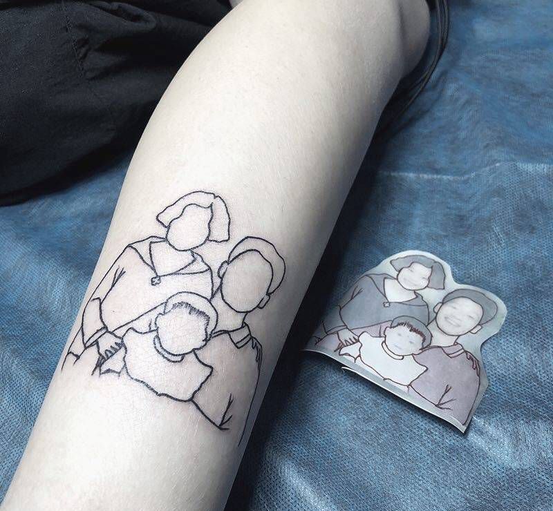 简笔画纹身图片