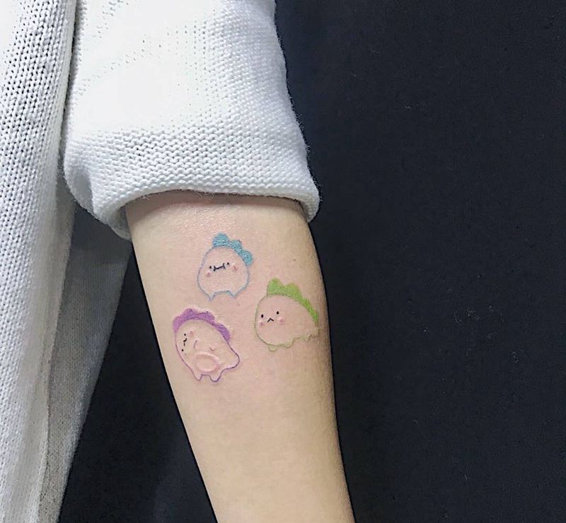 小恐龙纹身图片_手臂纹身图案