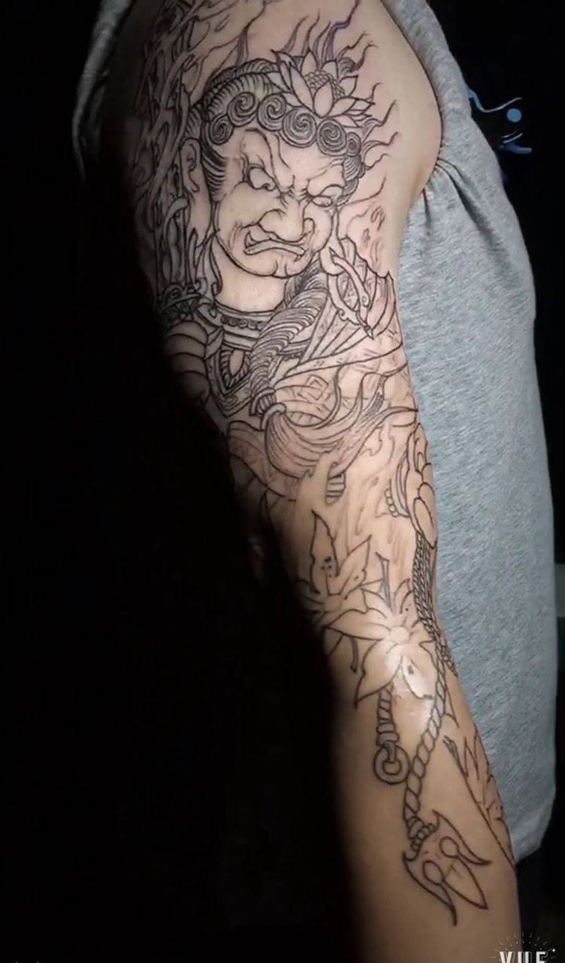 明王不动纹身图片