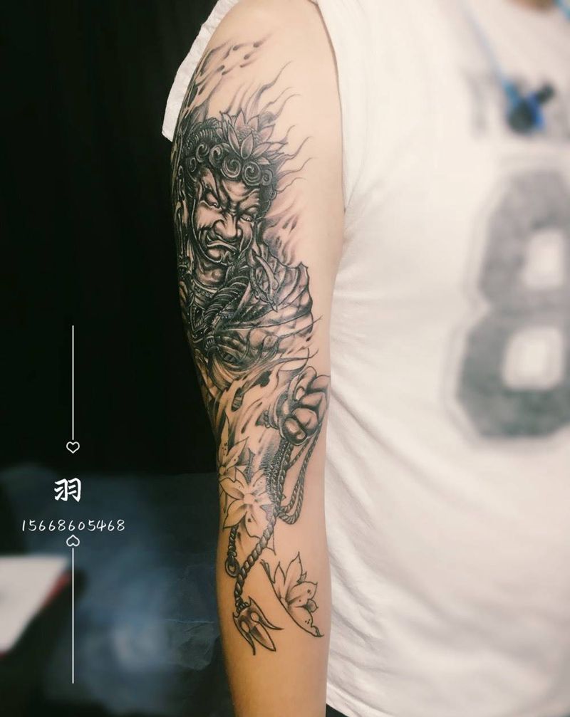 不动明王纹身图片