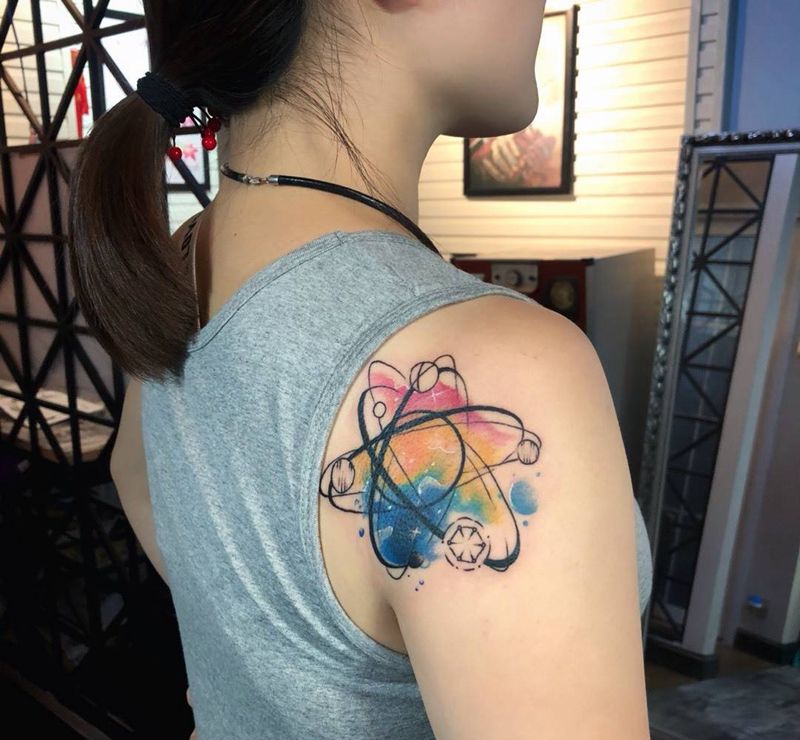 宇宙星际纹身图片