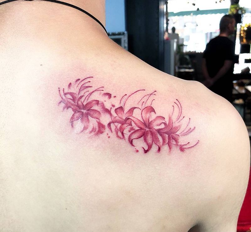 彼岸花纹身图片